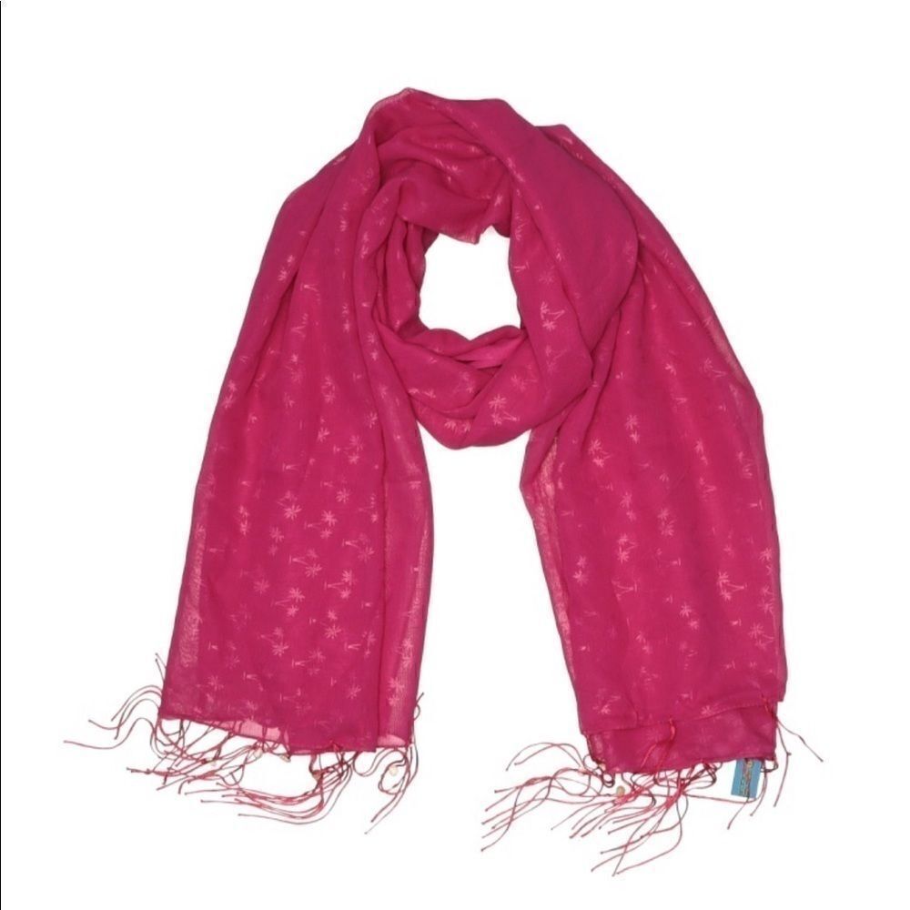 Pink Palm Tree Shell Beach Sarong - Picture 4 of 4